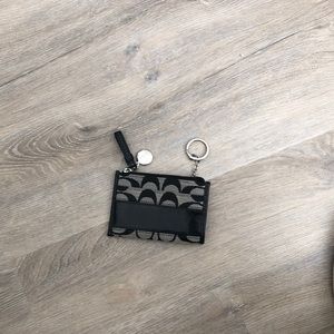 Black Coach keychain wallet